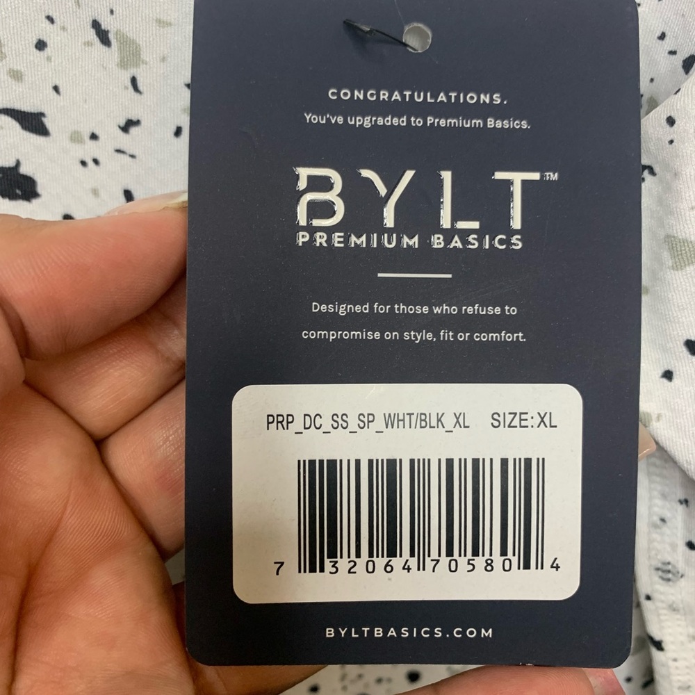 NWT B.Y.L.T Basics Drop cut Short sleeve performance Men’s shirt size xl - Picture 5 of 9